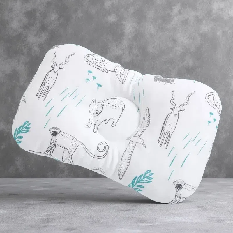 Autumn and Winter Baby Pillow – Cotton Round Anti-Eccentric Head Support Pillow for 0-1 Years 3 30x23cm
