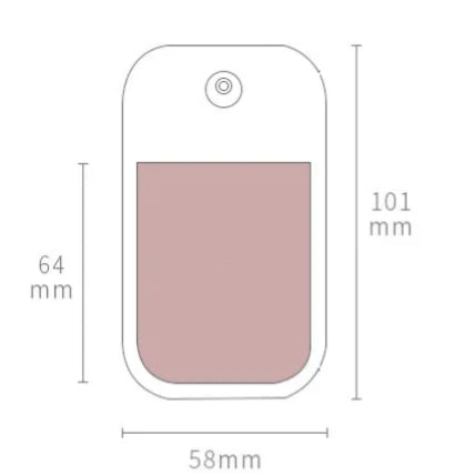 45ml Apple Card Spray Bottle – Pocket-Sized Refillable Disinfection Container