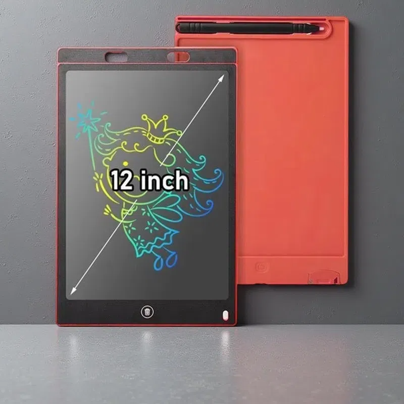 Children's Electronic Drawing Board – Student Graffiti LCD Writing Board with Stylus and Magnet Red
