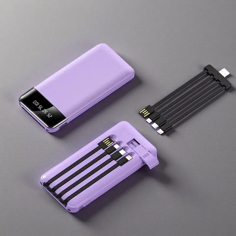 Mini Large Capacity Power Bank – 20000mAh Purple 10000mah