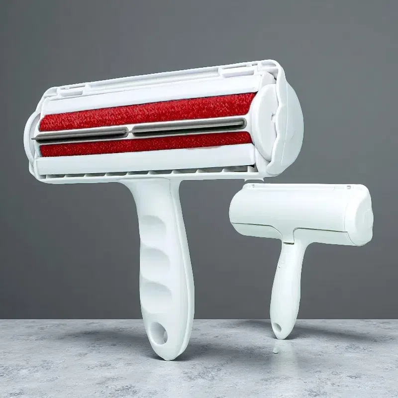 Portable Home Electrostatic Adsorption Pet Lint Roller – Reusable Fur & Hair Remover Red