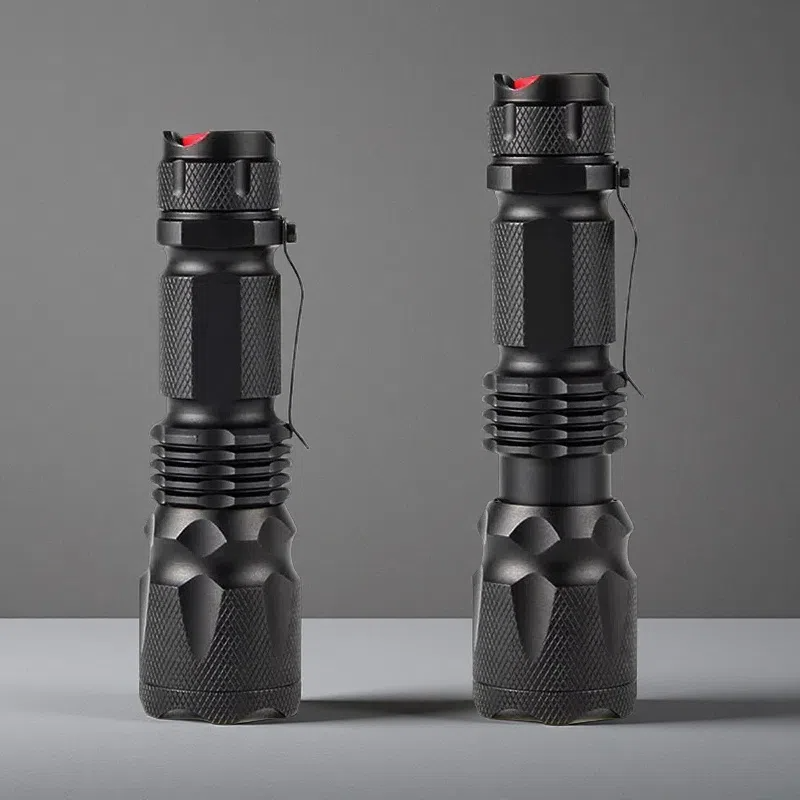 LED Mini Telescopic Zoom Rechargeable Strong Light Flashlight – Aluminum Alloy