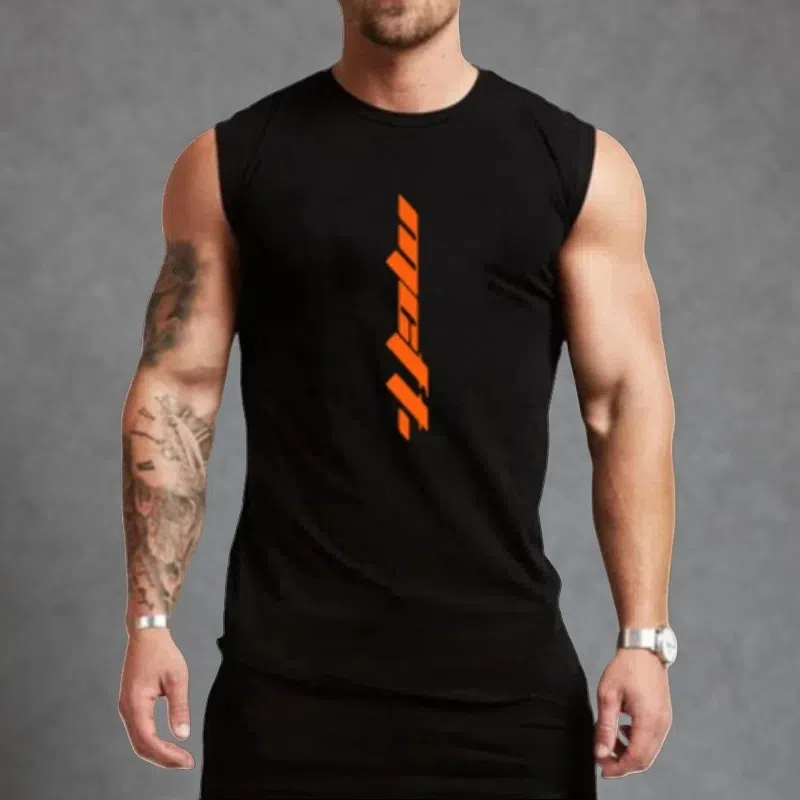 Unisex Sleeveless Gym Tank Top – Breathable & Quick-Drying Sportswear Black A