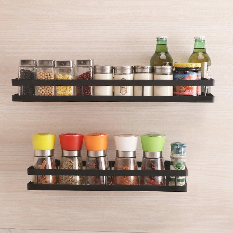 Kitchen Organizer Shelf Wall Holder – Versatile Metal Wall Storage for Kitchen & Pantry