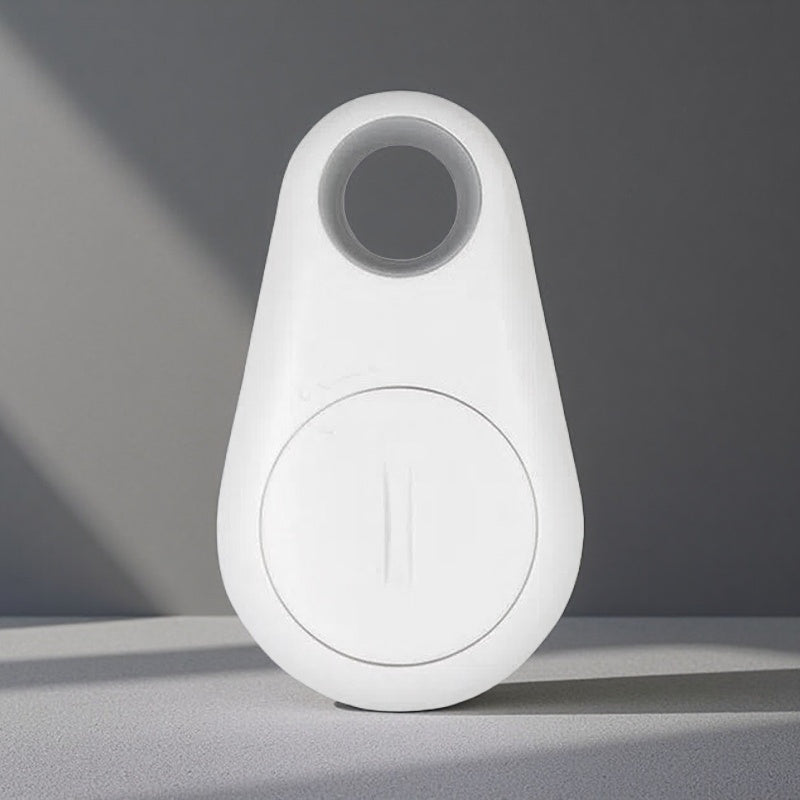 Water Drop Bluetooth Pet Finder – Anti-Dropping Tracker with Bi-Directional Positioning White
