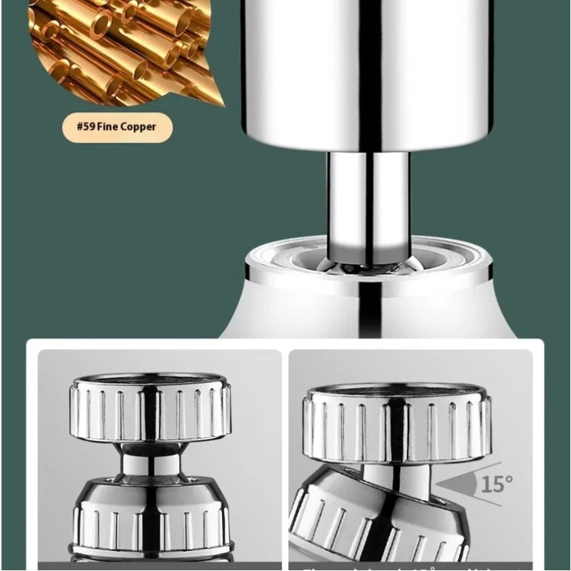 Alloy Kitchen Double Filter Splash-Proof Faucet Head – Stainless Steel Anti-Splash Nozzle