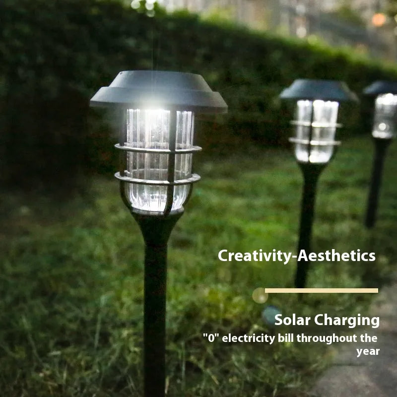 New Solar Stripe Lawn LED Outdoor Light – Decorative Abstract Design