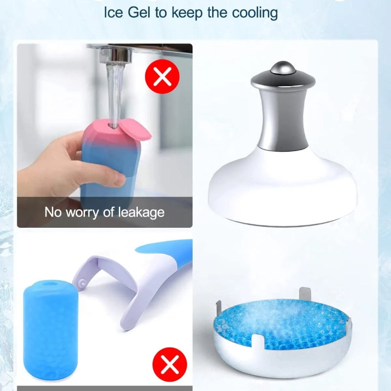 Cold Therapy Ice Cone Beauty Instrument – Home Skin Care Device for Pore Shrinking & Lifting
