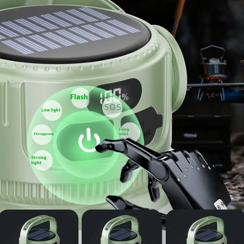 Solar Multi-Gear Adjustable Outdoor Portable Charging Camping Lantern