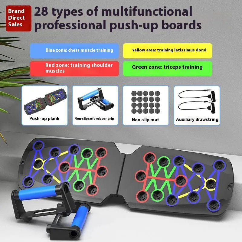 Home Multifunctional Push-Up Training Board – Full Upper Body Workout System Board Rope Handle