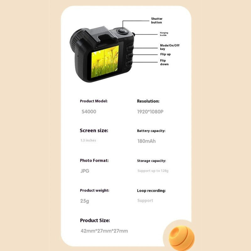 Mini Retro HD Camera – Compact Sports & Party Cam for Students