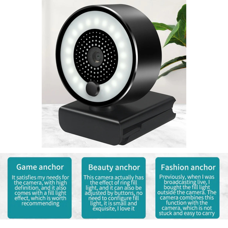 Private Model Beauty 4F Auto Focus USB HD Webcam – 2K Live Streaming with Night Vision