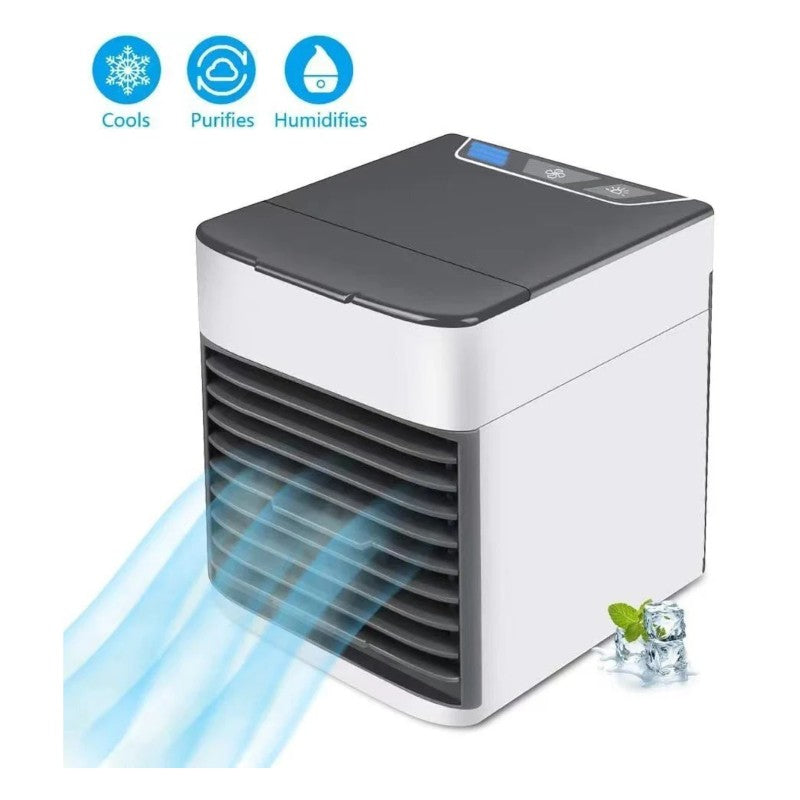 Portable Air Conditioner Fan – 3-in-1 USB Cooling, Humidifier & LED Mood Light