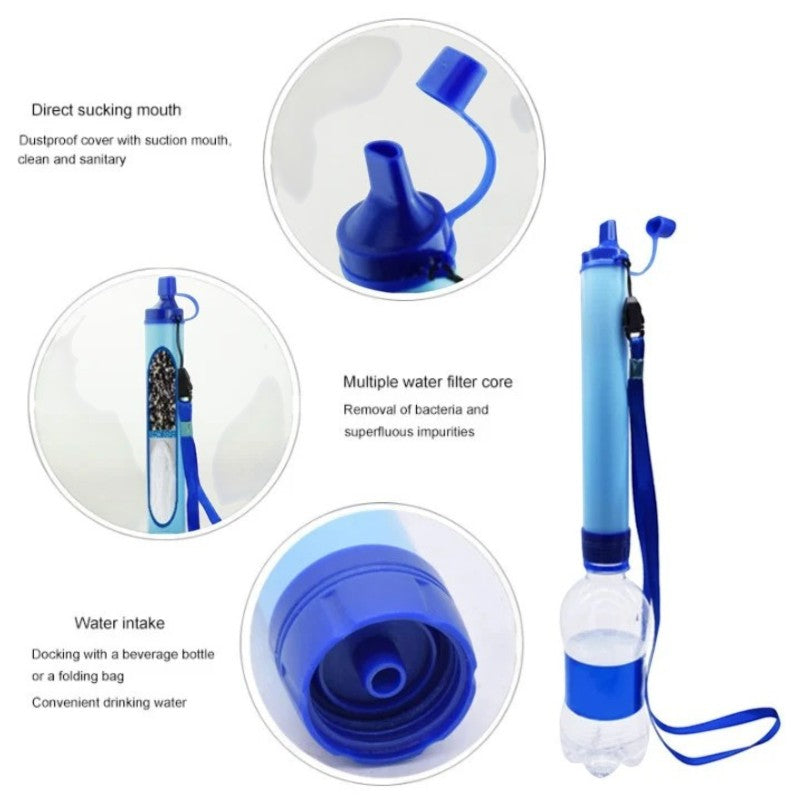 Water Filter Straw for Hiking, Camping & Outdoor Survival – Portable Personal Emergency Water Purifier