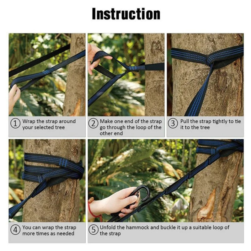 Outdoor Camping Hammock – Durable Parachute Cloth with Accessories