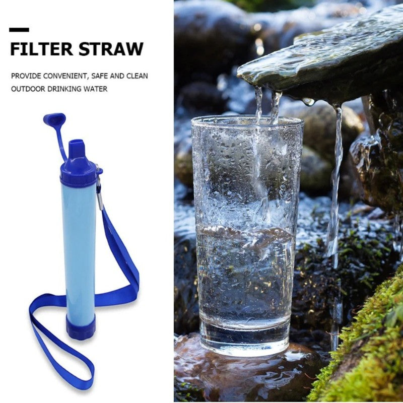 Water Filter Straw for Hiking, Camping & Outdoor Survival – Portable Personal Emergency Water Purifier
