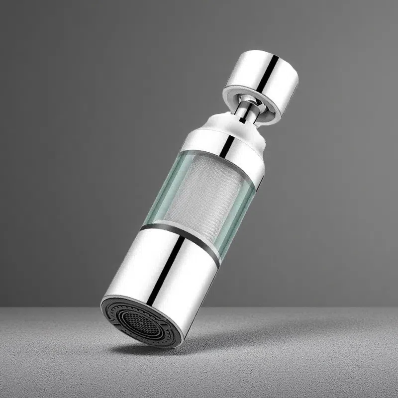 Alloy Kitchen Double Filter Splash-Proof Faucet Head – Stainless Steel Anti-Splash Nozzle Cylinder