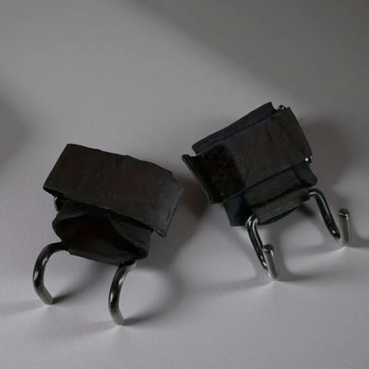 Pull-up Grip Hook – Wrist Support & Anti-Slip Hand Aid for Strength Training A Steel Hook 2PCS