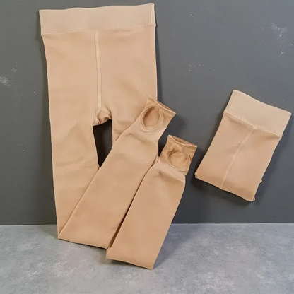 Women's Autumn & Winter Nude Feel Fleece-Lined Leggings – Invisible Shaping Thermal Pantyhose Skin