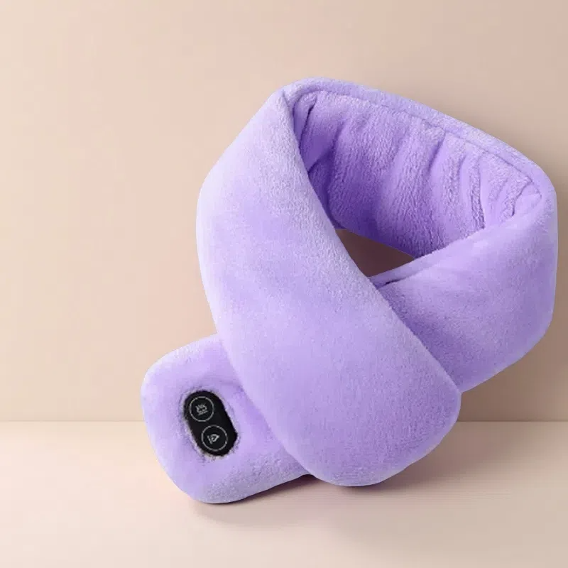 USB Heated Scarf with Power Bank – Vibration Massage & Smart Temperature Control
