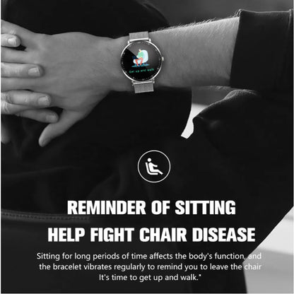 Full Touch Smart Bracelet – Fitness & Health Tracker with Stainless Steel Strap