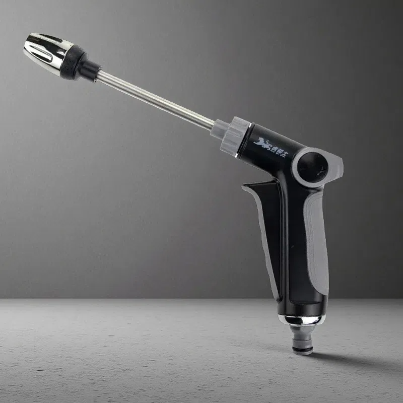 High-Pressure Water Gun with Long Metal Extension – One-Button Control & Multi-Mode Spray Black