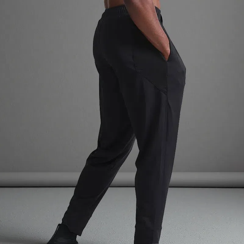 Loose Men’s Sports Pants – Basketball Training Quick-Dry Mid-Waist Trousers