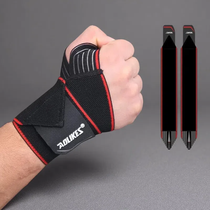 Sports Wrist Guard – Adjustable Palm Support Wristband for Training & Weightlifting Red Adjustable