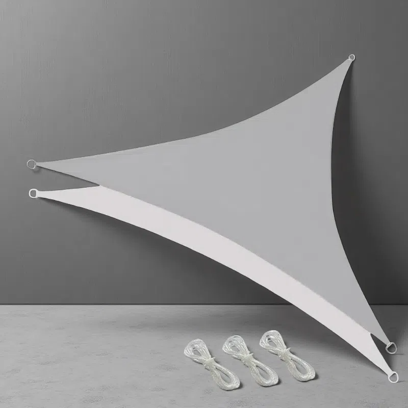 Triangle Sunshade Sail – Outdoor Garden Shade Canopy Grey