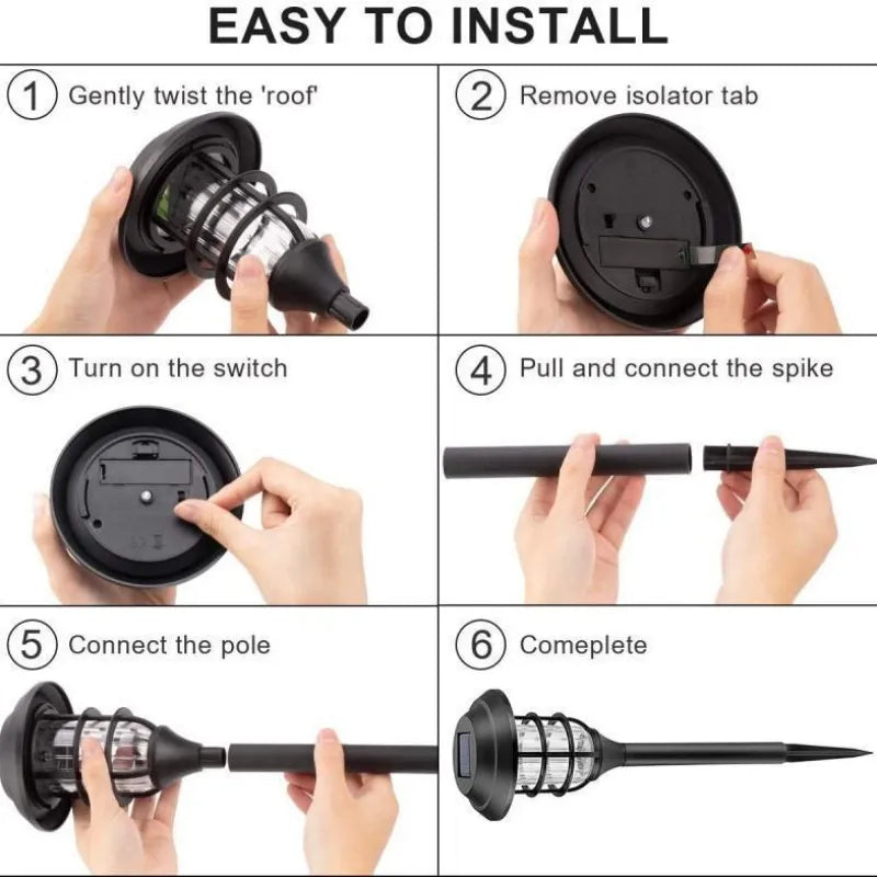 New Solar Stripe Lawn LED Outdoor Light – Decorative Abstract Design