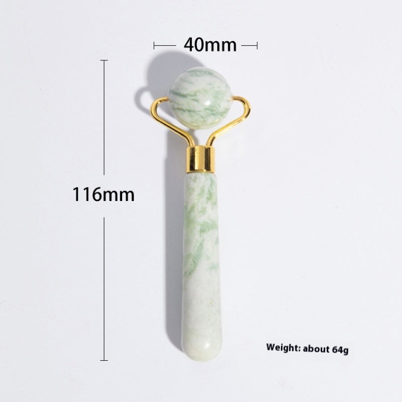 Beauty Device Jade Scraping Board Set – Natural Jade Facial Massage Tools Big Ball Beauty