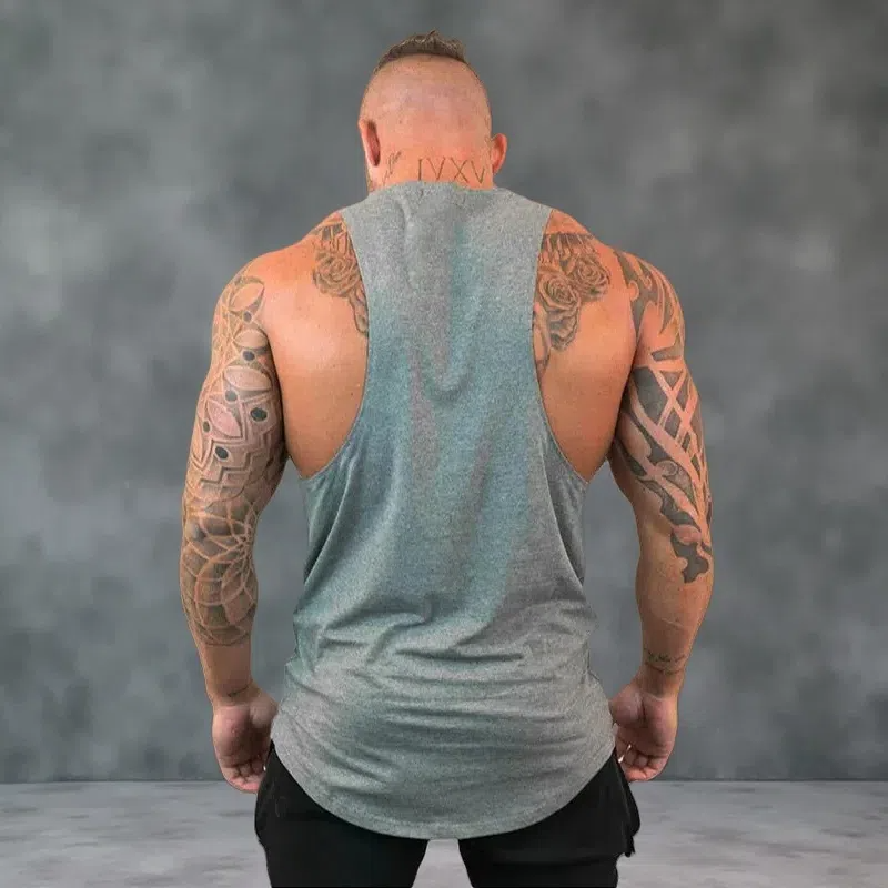 Blank Cotton Waistcoat Loose Bodybuilding Fitness Sports Vest