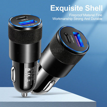 Aluminum Alloy Car Charger – Compact Mobile Charging for 12V Vehicles