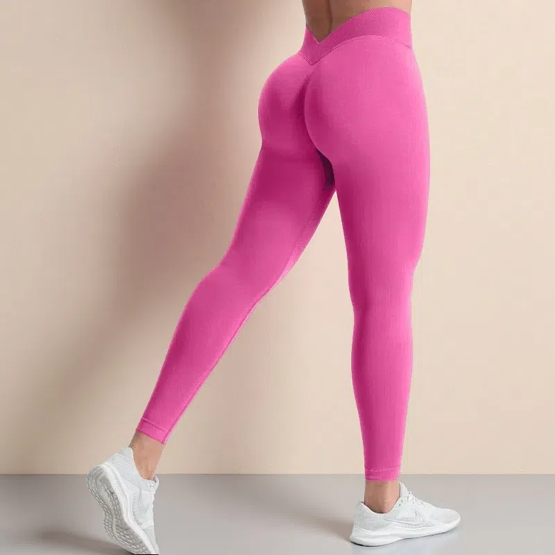 Yoga Women's High Waist Hip Lift Peach Shark Pants