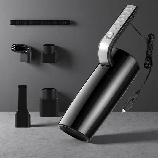 Mini Car Vacuum Cleaner – High-Power 4500PA Suction with 12V Output & 5m Cord Grey