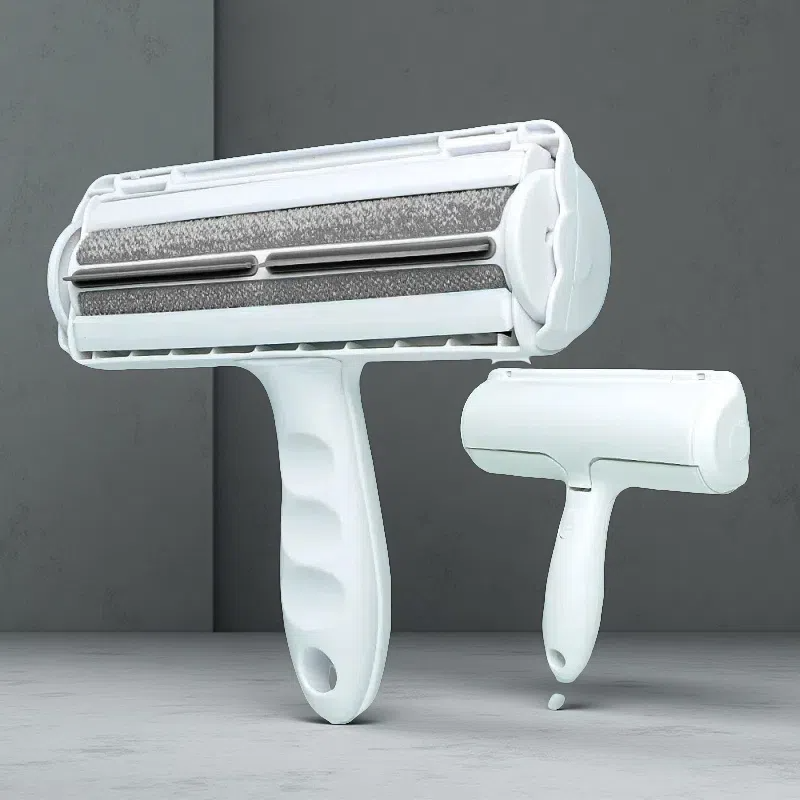 Portable Home Electrostatic Adsorption Pet Lint Roller – Reusable Fur & Hair Remover Gray