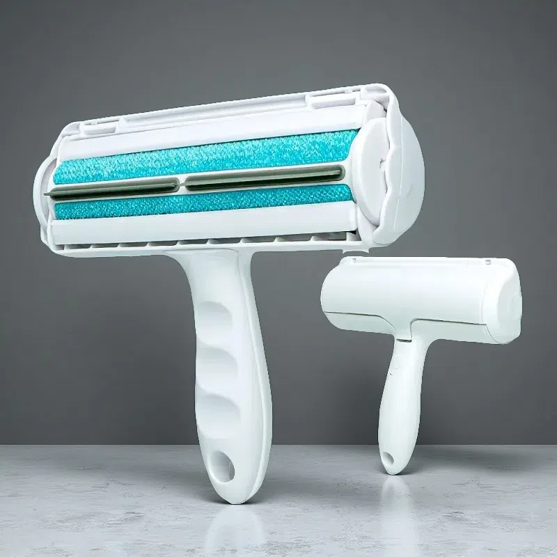 Portable Home Electrostatic Adsorption Pet Lint Roller – Reusable Fur & Hair Remover Blue