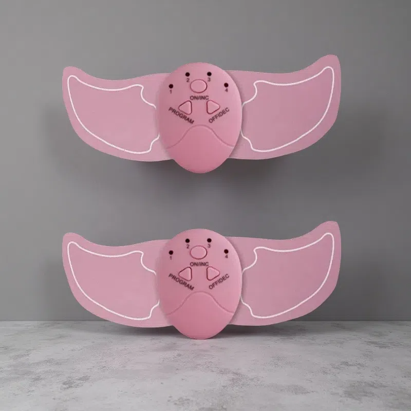 Fitness Abdominal Patch – Portable EMS Muscle Training & Massage Device 2arm stickers and 2host Charge