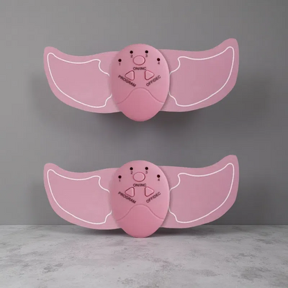 Fitness Abdominal Patch – Portable EMS Muscle Training & Massage Device 2arm stickers and 2host Charge