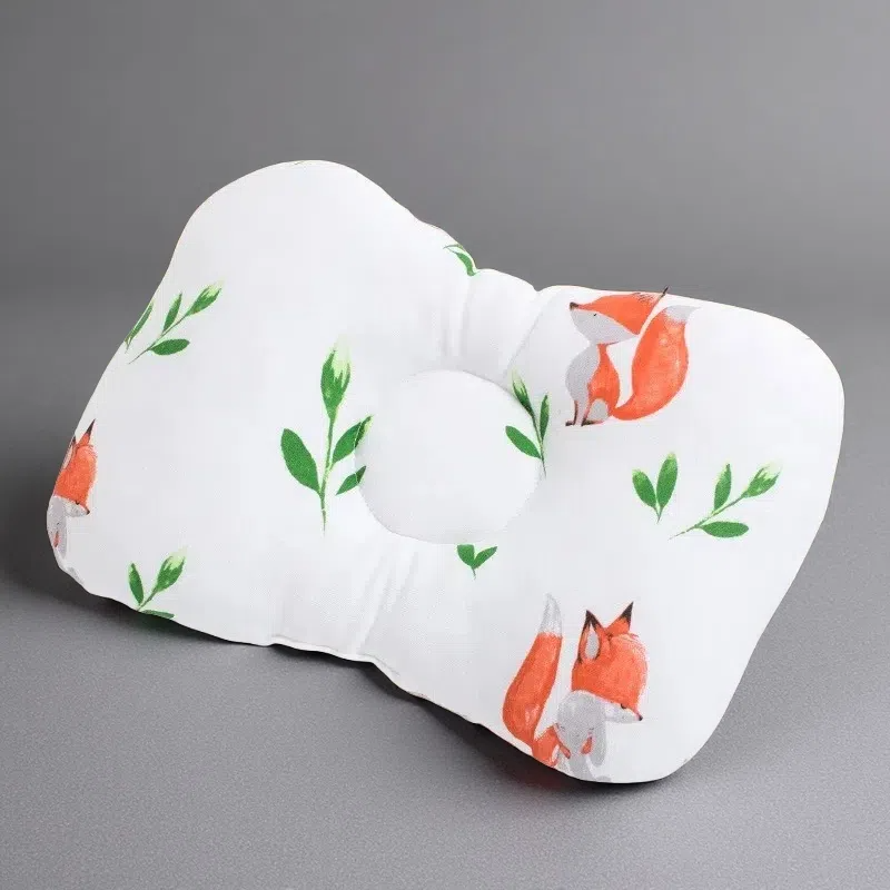 Autumn and Winter Baby Pillow – Cotton Round Anti-Eccentric Head Support Pillow for 0-1 Years 2 30x23cm