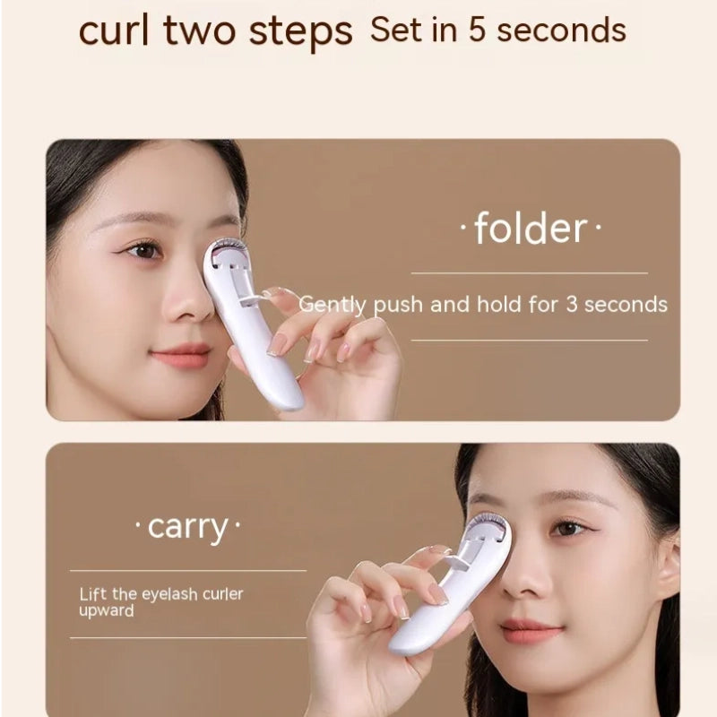 Electric Temperature-Control Eyelash Curler – Quick-Heat Lash Lifter for All-Day Hold