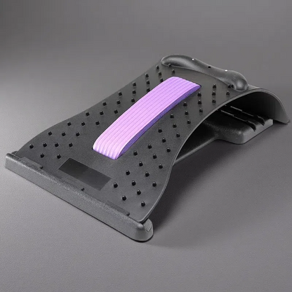 Curved Finger Pressure Cervical Spine Stretcher – Shiatsu Neck & Back Massager Black purple