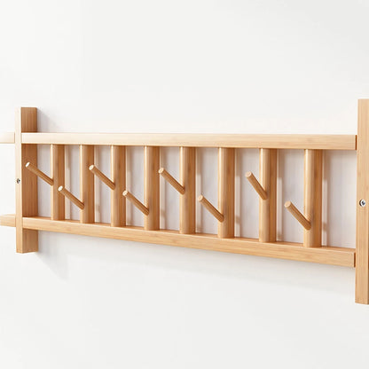 Creative Home Door Hanging Clothes Rack – Rotatable Bamboo Minimalist Design