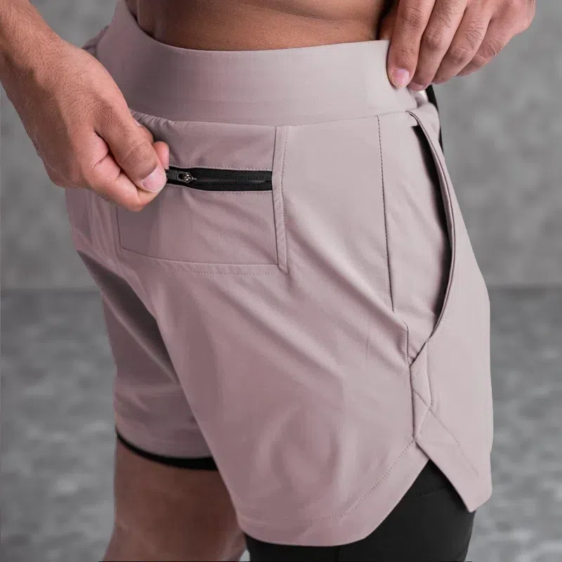 Double-Layer Quick-Dry Running Shorts – Casual & Sporty Comfort