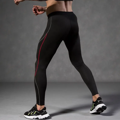 Men's Stretchy Moisture-Wicking Fitness Leggings – Running & Training Pants