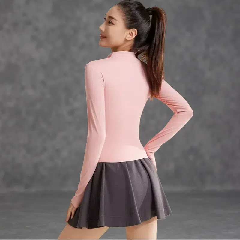 Patchwork Yoga Jacket – Breathable & UV-Resistant Workout Coat for Women