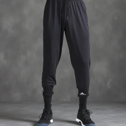 Loose Men’s Sports Pants – Basketball Training Quick-Dry Mid-Waist Trousers