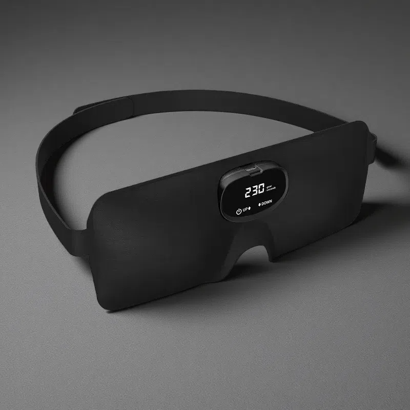 Relaxing Sleep Aid Smart Eye Mask – EMS Massage for Deeper Sleep & Stress Relief Black USB