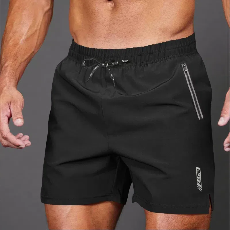 Men’s Running Workout Training Shorts – Lightweight & Breathable Straight Fit Black