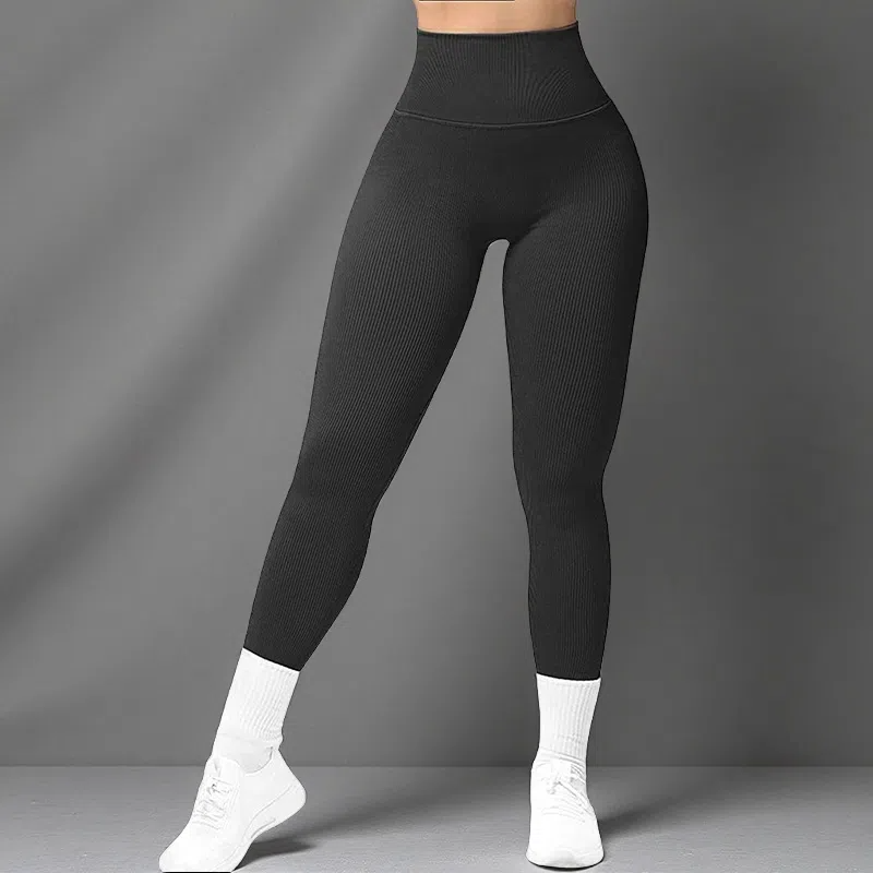 Women's Hip-Up Yoga Pants – Breathable & Sculpting Fitness Leggings Black